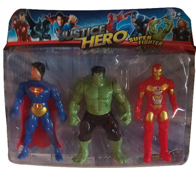 3 Pc Action Figure Avengers Justice Hero Combo Super Hero Toy
