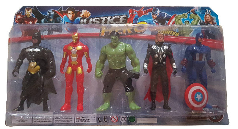 5 Pc Action Figure Avengers Justice Hero Combo Super Hero Toy