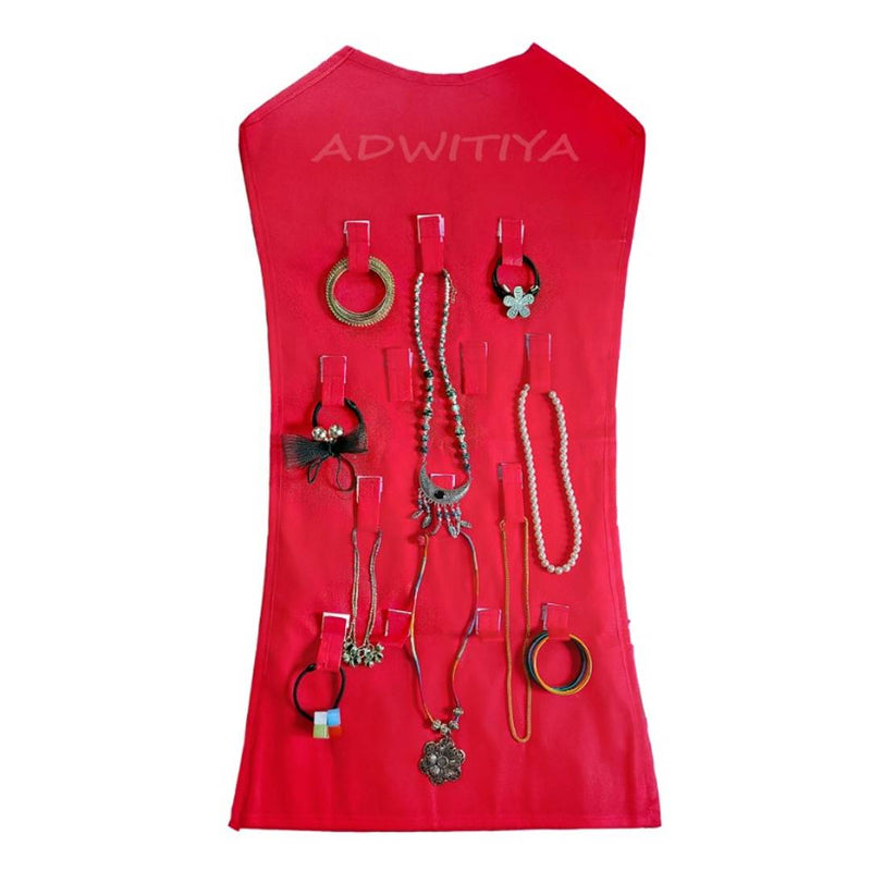 Nonwoven Dress-Shaped Hanging Organizer - Red