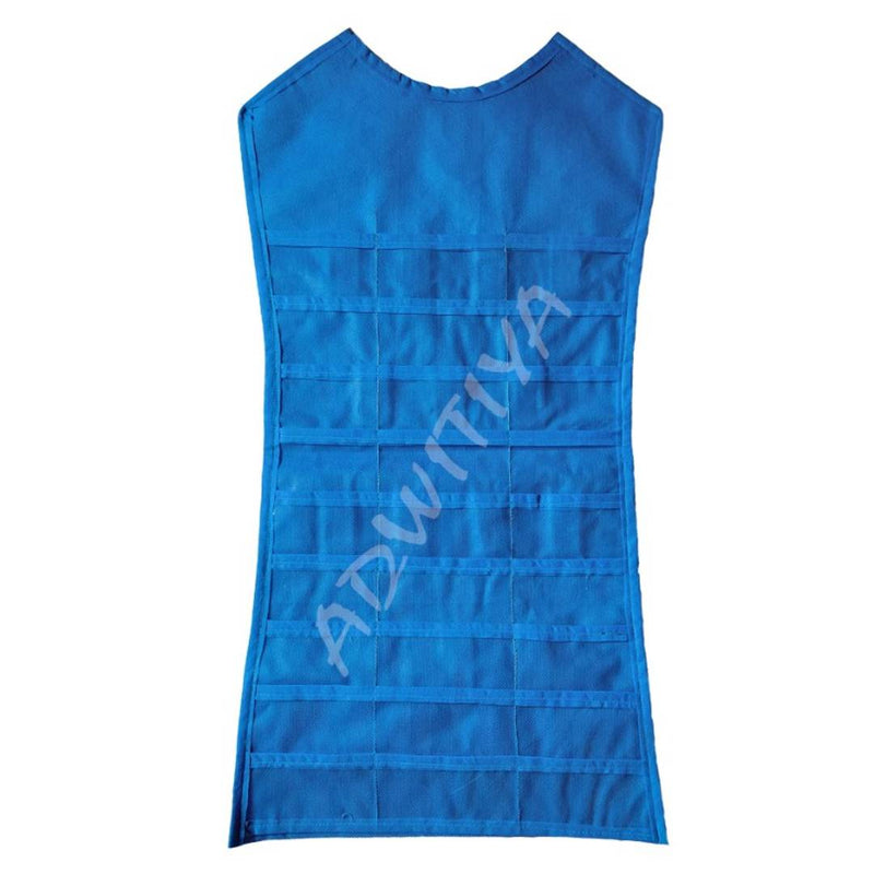 Set of 2 - Nonwoven Dress-Shaped Hanging Organizer - Black & Blue