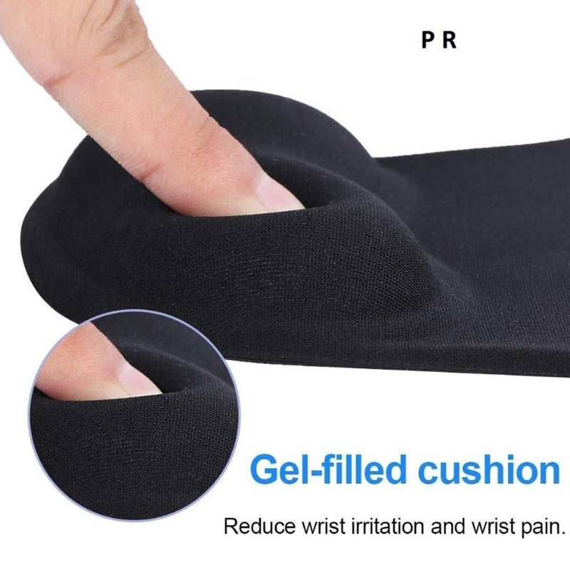 Ergonomic Designed Non-Slip Skid Resistant Anti-Skid Cushion Rest Desk Mat 3D Mouse Pad with Gel Wrist Rest Comfort Support Gaming Mousepad