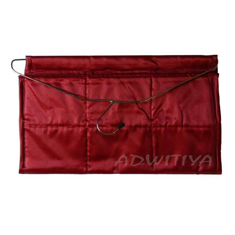 Set of 2 - Satin 13 pockets Hanging Organizer - Maroon