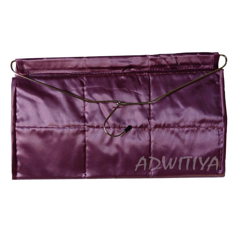 Satin 13 Pockets Hanging Organizer - Purple