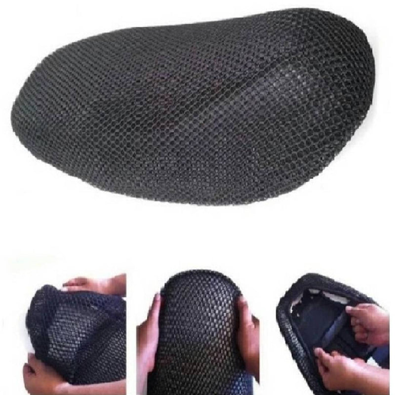 Black Mesh Nylon Bike Seat Cover For Honda CB Trigger