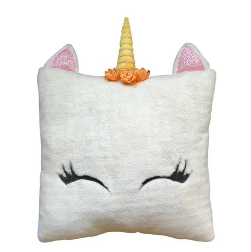 Ultra Unicorn Plush Stuffed Soft Pillow For Kids 14 Inch - White