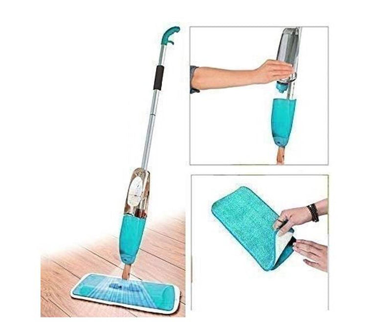 Device Multifunctional Microfiber Floor Cleaning Healthy Spray Mop with Removable Washable Cleaning Pad and Integrated Water Spray Mechanism