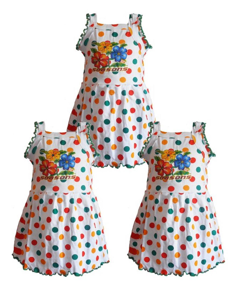 Aweome Kidz Pack of 3 Polka Printed Dress