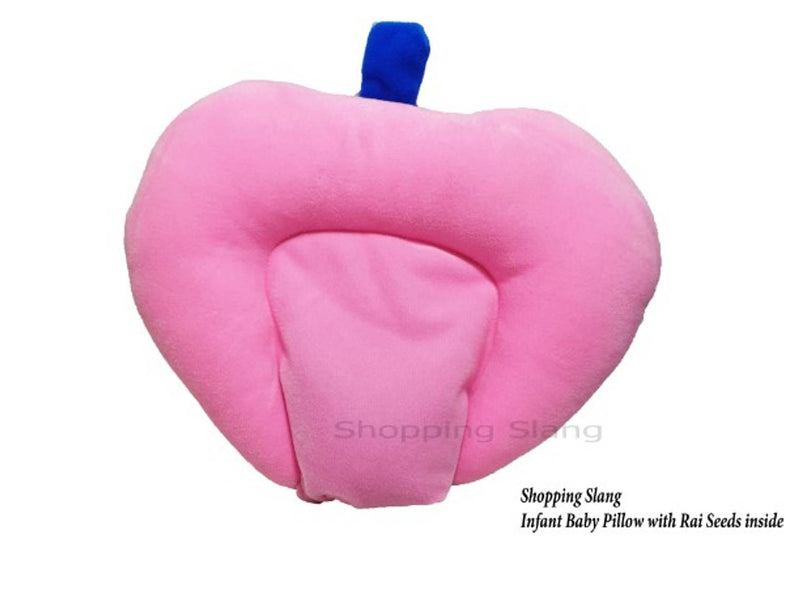 Baby Apple Shape Sarso Seeds Pillow Pack of 1 - Pink