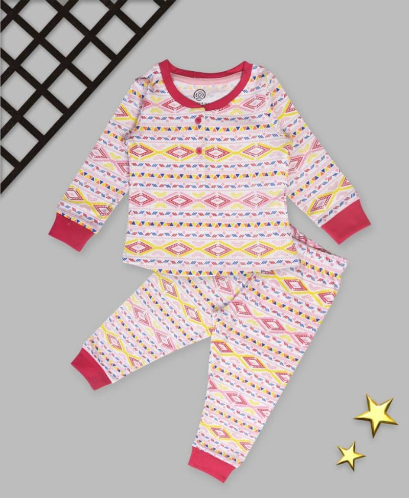 Girls All Over Printed Night Suit