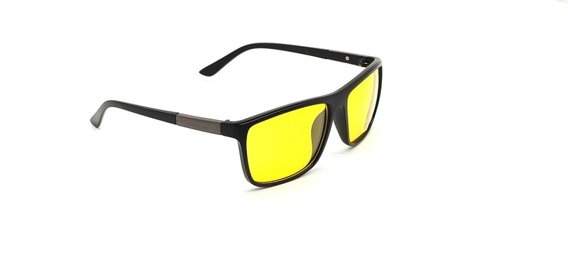 Yellow Lens To Gold-Black Metal Frame 1468 9A With Sunglasses For Unisex