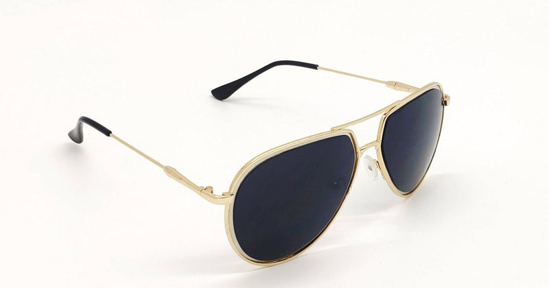 Black D.C Lens To Gold Metal Frame 20030 9A With Sunglasses For Unisex