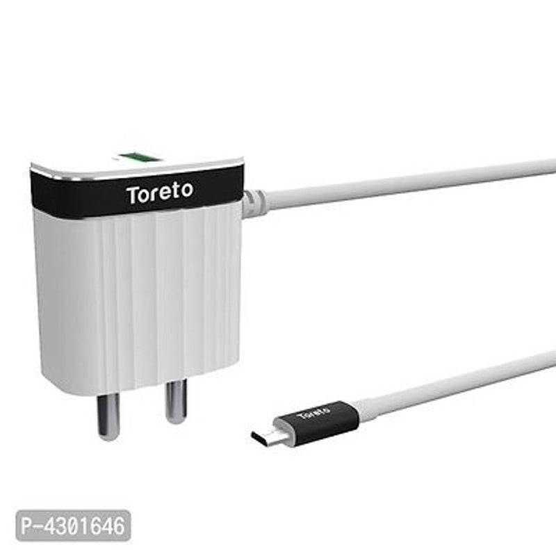 Toreto Charge-M, 510 Fast Charger Adapter 2.4A,Android With BIS Certification Compatible For Note 5 Pro/Redmi 6 / Redmi 6A/ Redmi Mi Note 4 / Mi 5A / Mi Note 5 With Charging Cable