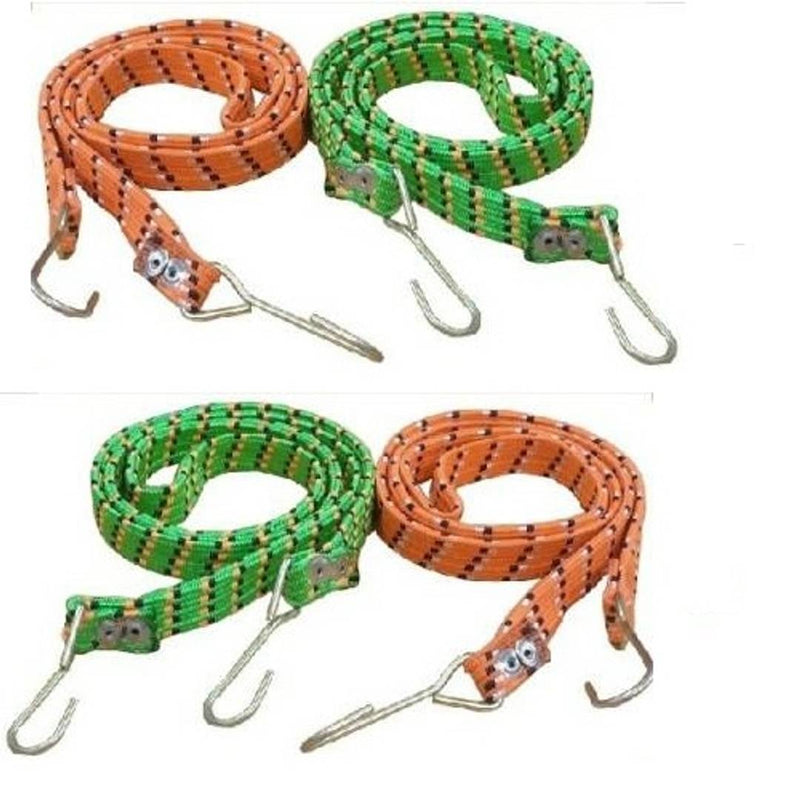 RAHBANI COLLECTION Luggage Tying Rope 6FT With Hooks Set 4 Pc used for tying luggage on cars, bikes, cycles, etc