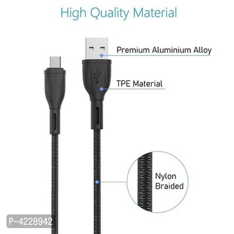 Portronics Konnect Plus 1.2M Fast Charging Micro USB Cable For Android Phones