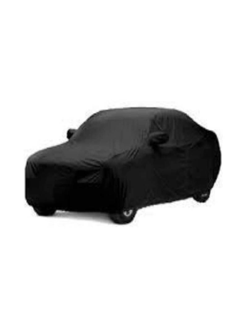 Essential Black Polyester Dust And Waterproof Car Body Cover For Hyundai EON (Side Mirror Pocket)