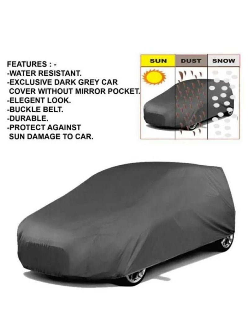 Essential Grey Polyester Dust And Waterproof Car Body Cover For TATA Motors Tiago