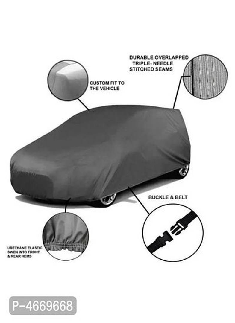 Essential Grey Polyester Dust And Waterproof Car Body Cover For Toyota Glanza