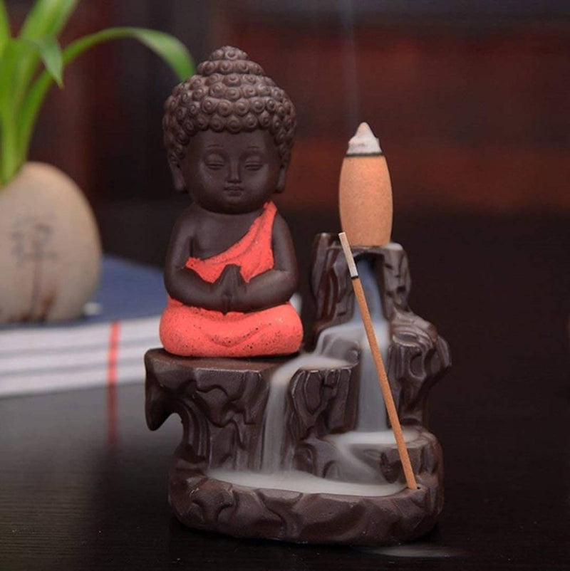 Handicrafts Villa Ceramic Showpiece Figurine (7 x 7 x 12, Red)