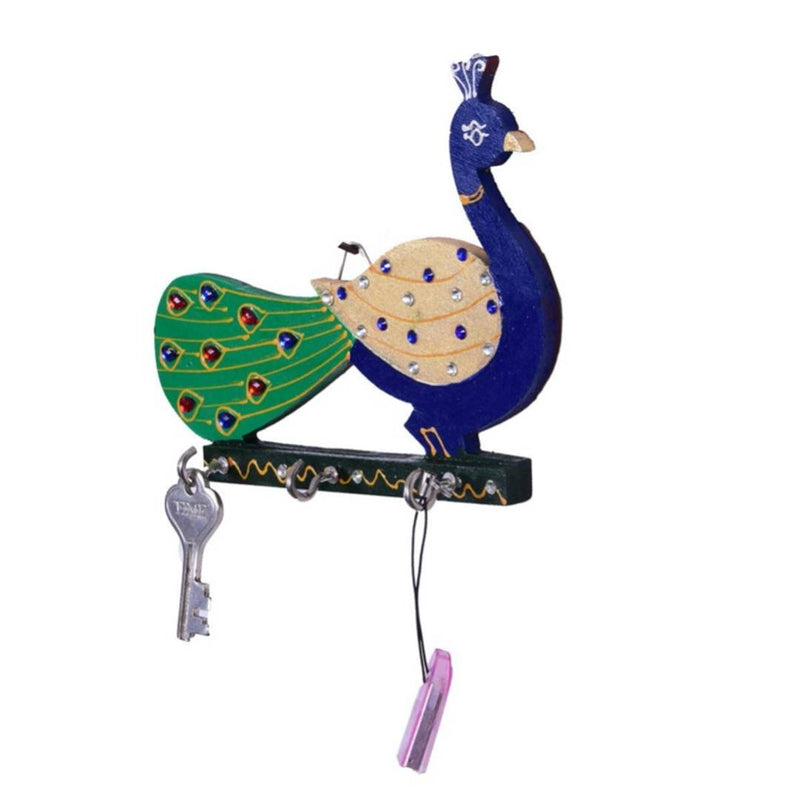 Hand Made Key Chain Holder | Peacock Design Key Holder | Home Décor
