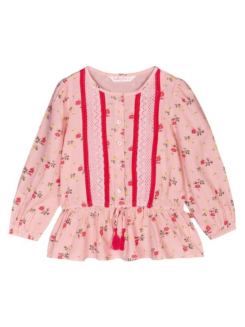 Budding Bees Girls Fl. Lace Rayon Top