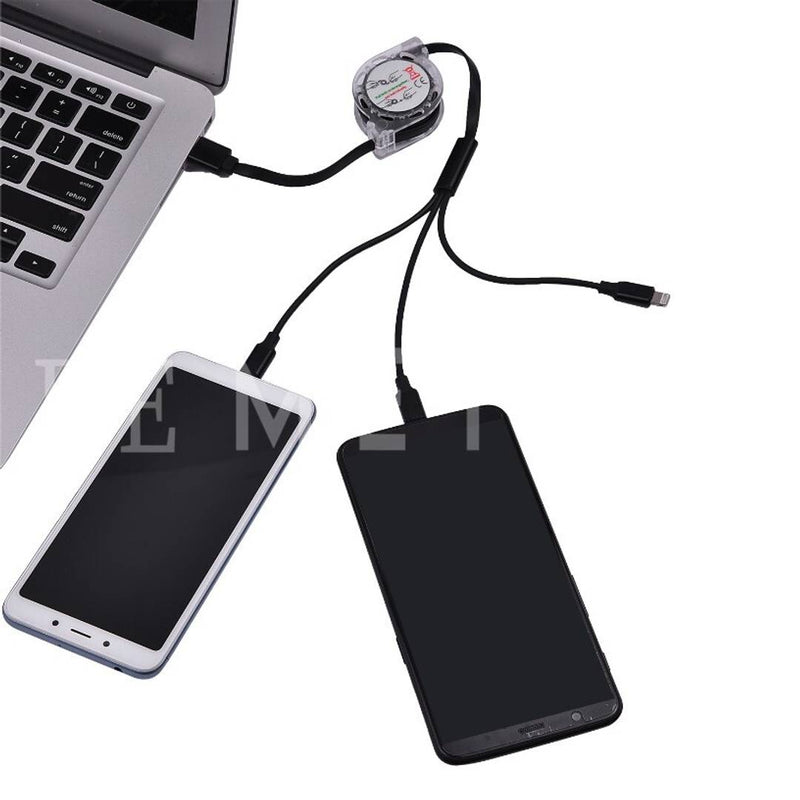 DeMetter 3-In-1 Charging Retracting Cable - Yoyo M