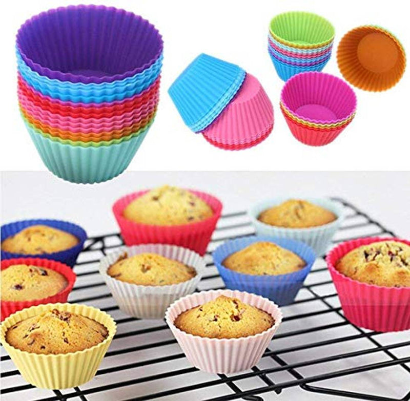 Silicone Baking Cup cake Set, 12-Piece