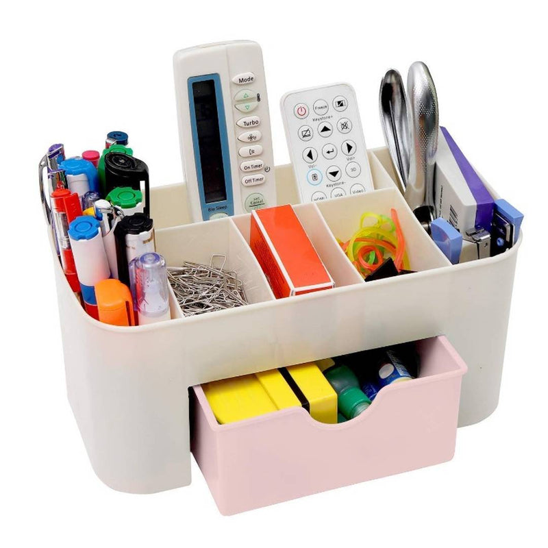 Cosmetic Storage Box Multi Functional Desktop Tidy Organizer Holder with Drawer