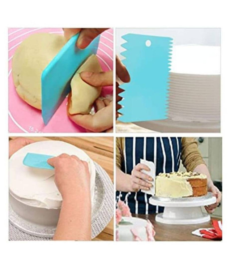 Combo of turntable & 8pc measuring cup &3pc scraper with hand blender