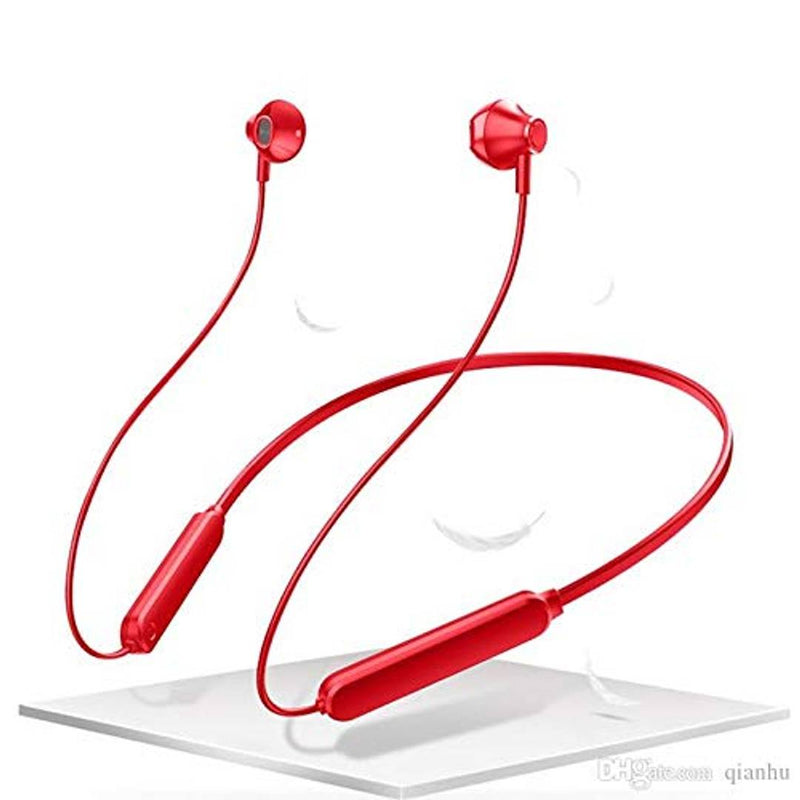 Acromax Cl-A10 Neckband Bluetooth Headset (Red, In The Ear)