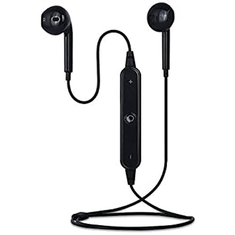 iSPARES Mi-T S-6 Bluetooth Neckband For Xiaomi & Samsung Mobiles - Black