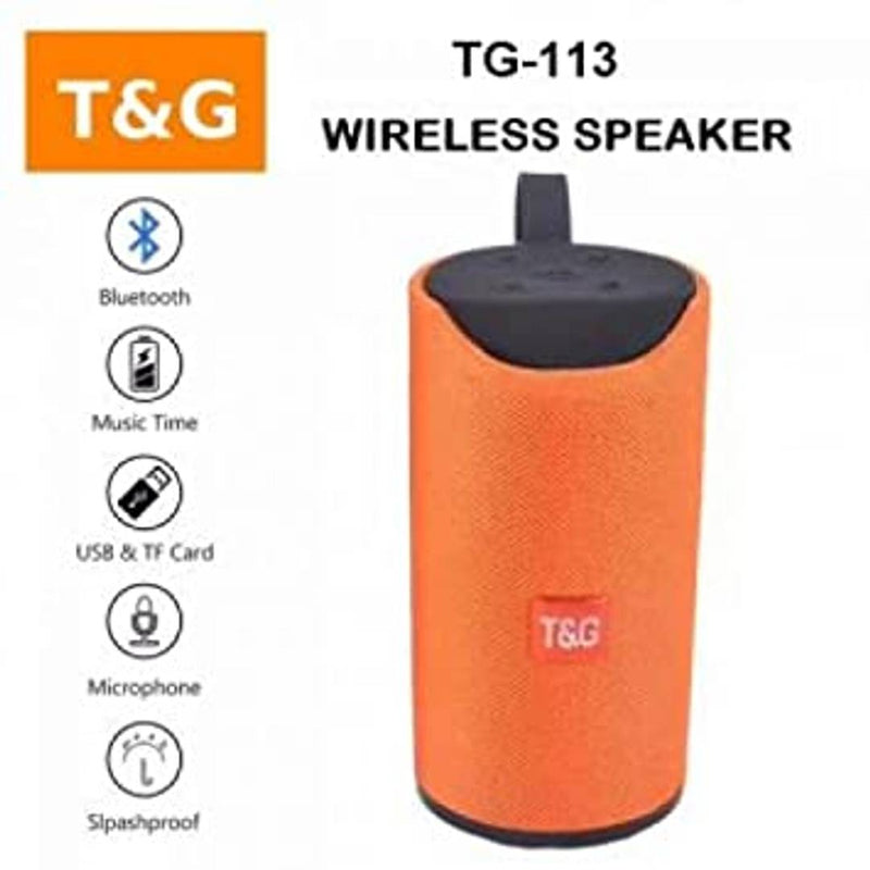 Cloud Tg113 Bluetooth Speaker With Super Bass For Xiaomi Mobiles - Orange