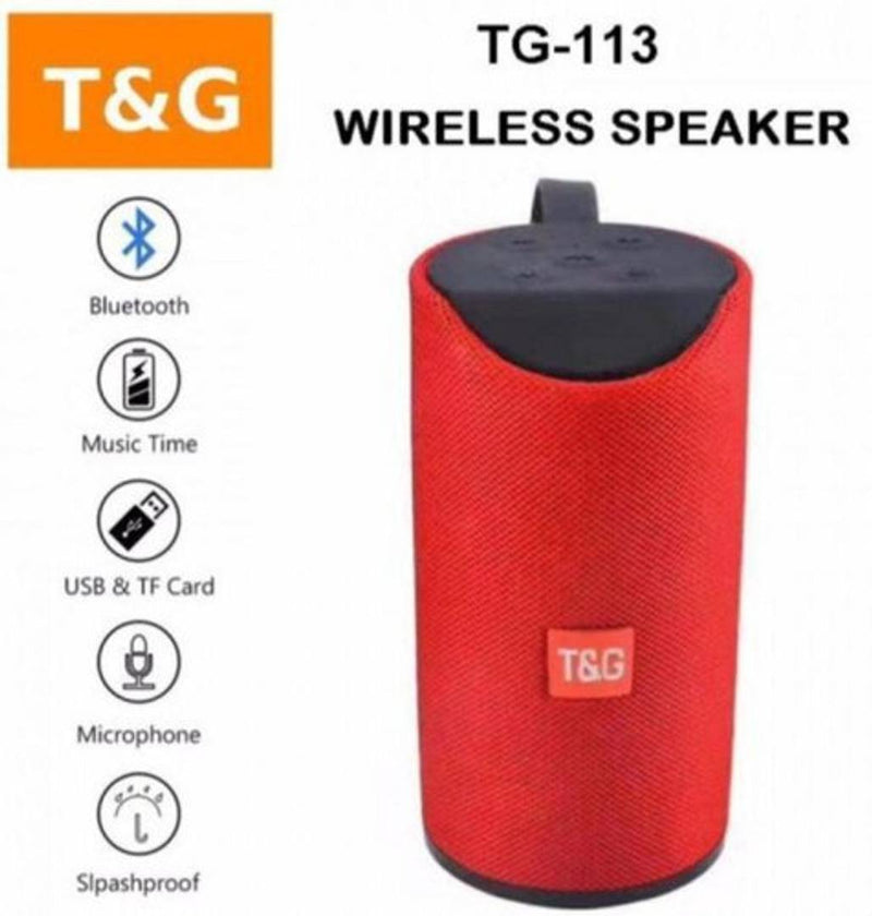 Cloud Tg113 Bluetooth Speaker With Super Bass For Xiaomi Mobiles - Red