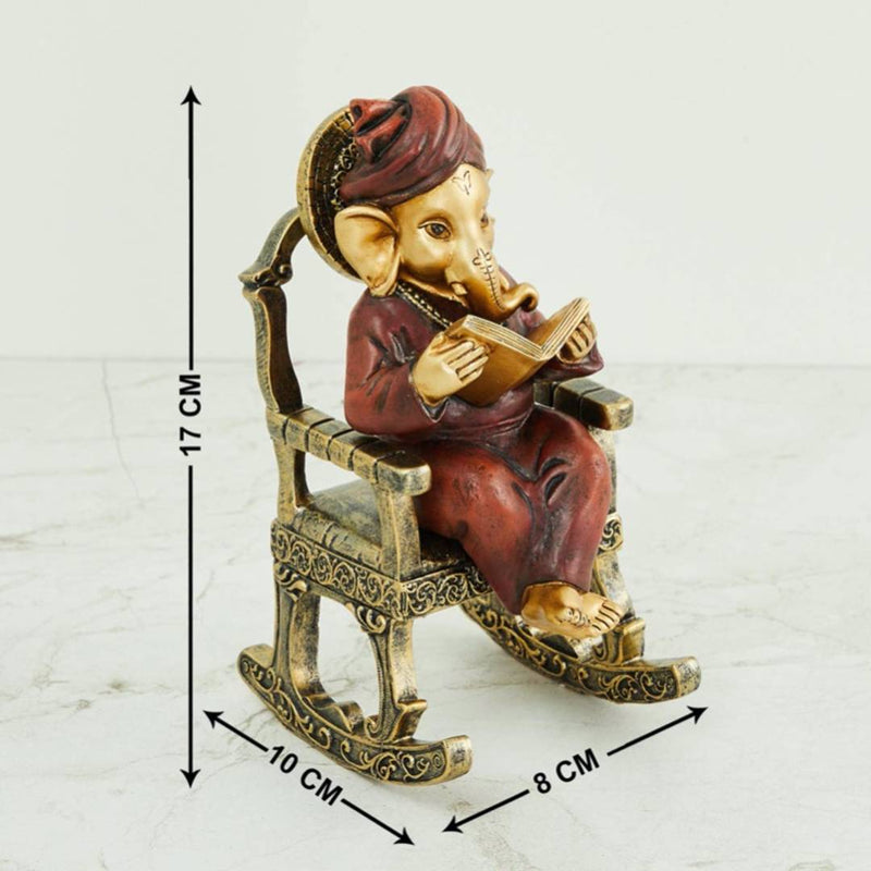 Home Centre Alpana Ganesha Sitting on Chair Figurine