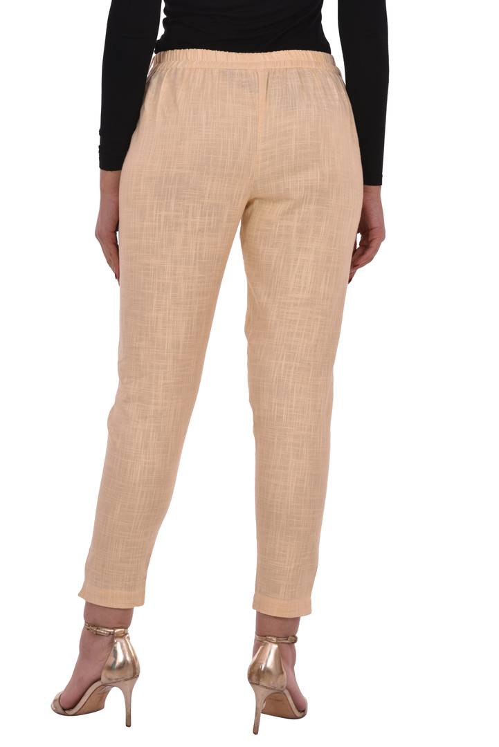 Women's Cotton Slub Regular Fit Trouser