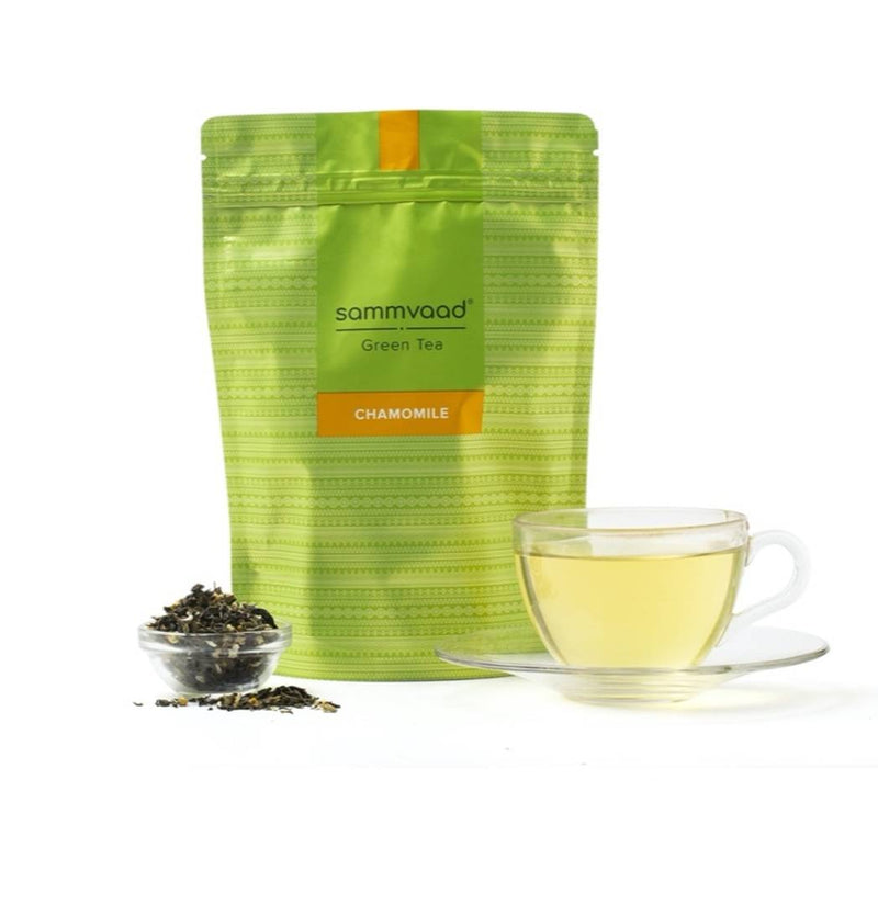 Chamomile Green Tea-  Relieve all that stress and feel lighter instantly with this calming cup of delicate chamomile flowers.