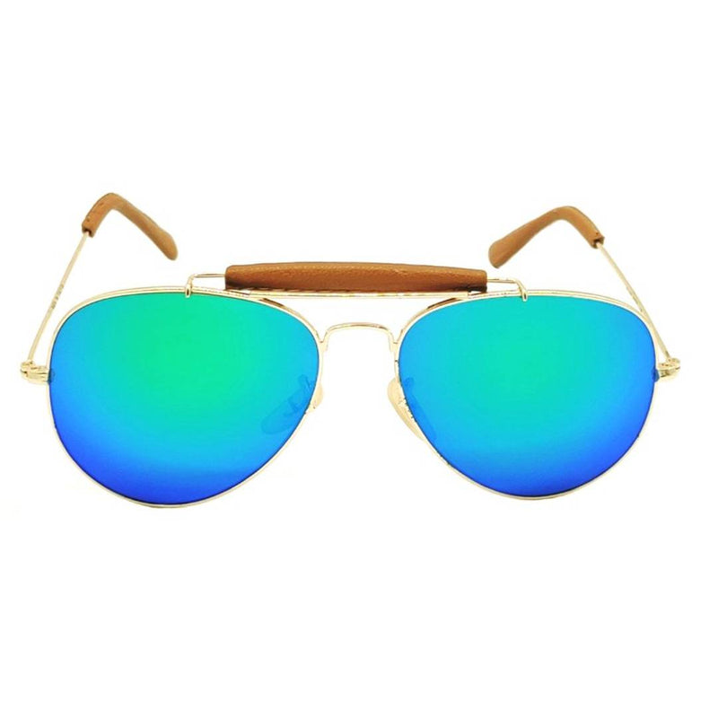 Aqua Blue Mirror Aviator Sunglass For Men