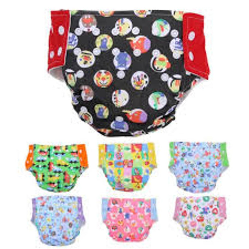 Printed Cloth Diapers for Babies, Washable Reusable, Adjustable