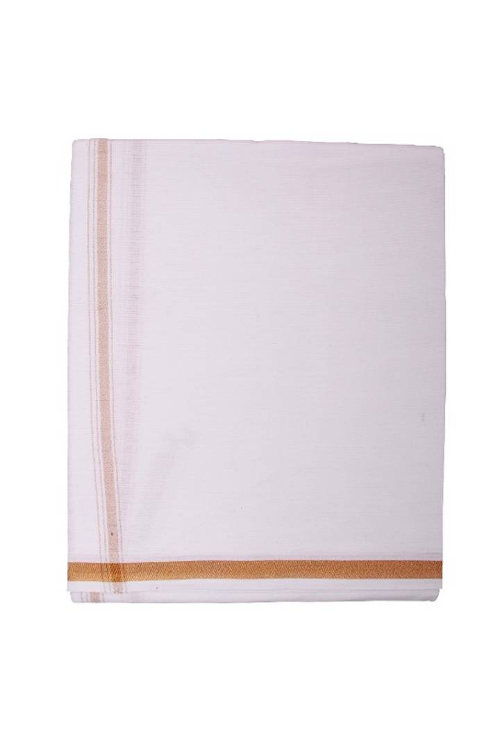 GT Fabrics - Jari Border cotton dhoti
