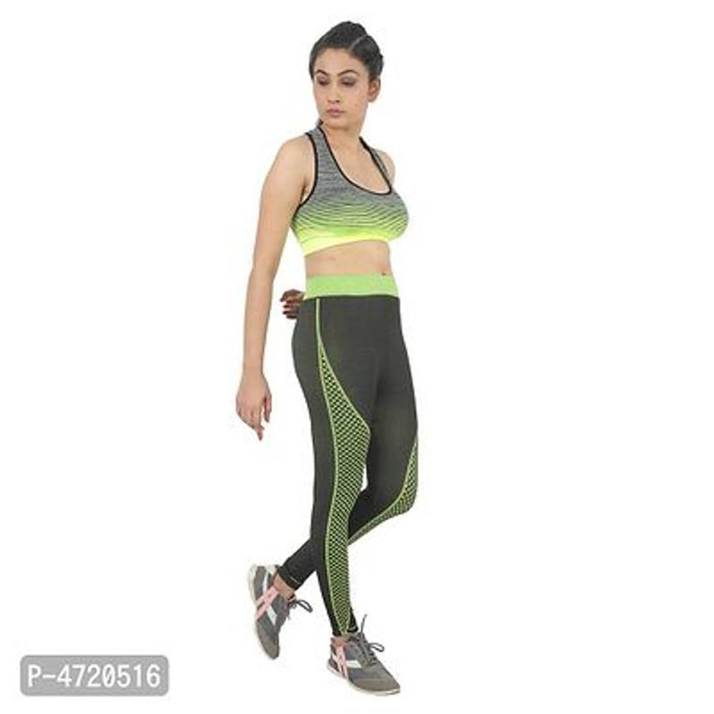 Women 2 Pcs Sport Suits High Impact Sports Bra Yoga Pants Gym Outfits Breathable Exercise Stretchable Bra & Leggings