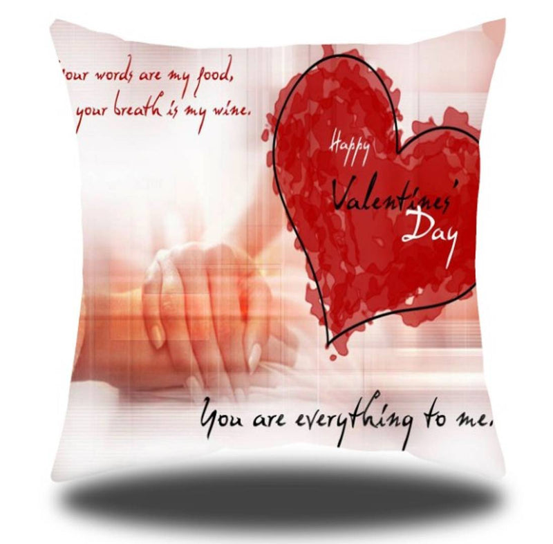 Valentine Satin Printed Cushion Cover