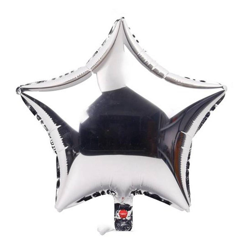 Premium Latex Twinkling Star Shape Foil Balloon ( Silver)