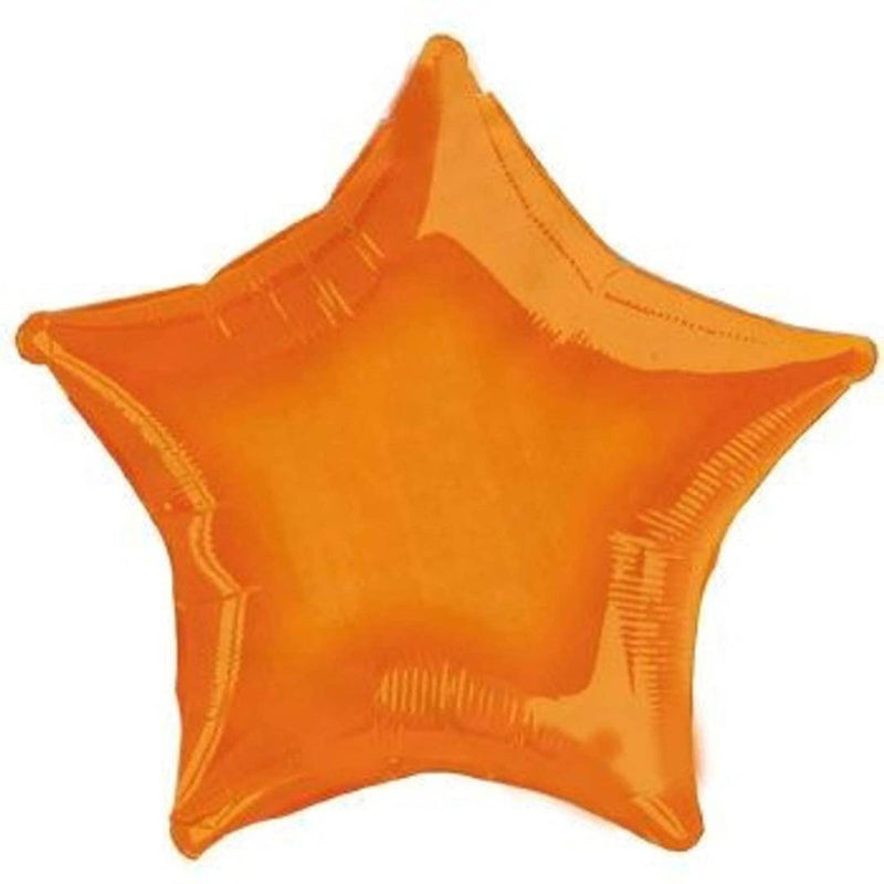 Premium Latex Twinkling Star Shape Foil Balloon ( Orange)