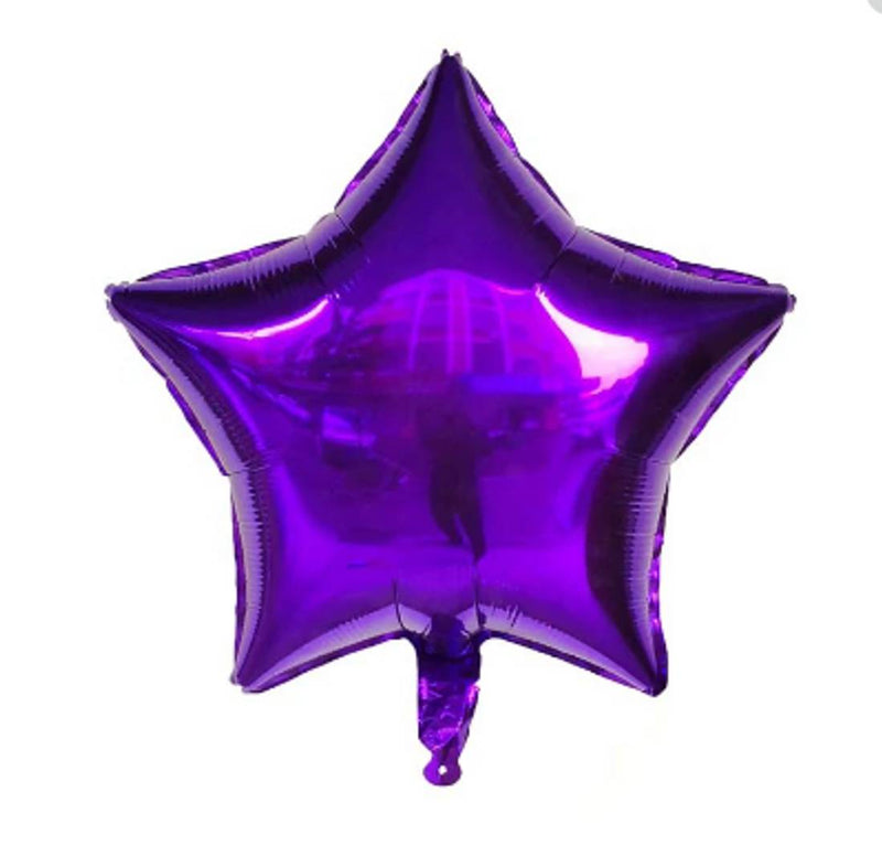 Premium Latex Twinkling Star Shape Foil Balloon ( Purple)