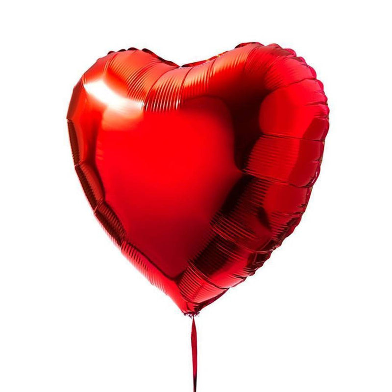 Premium Latex Heartbeat Heart Shape Foil Balloon ( Red)