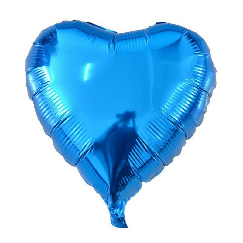 Premium Latex Heartbeat Heart Shape Foil Balloon ( Blue)