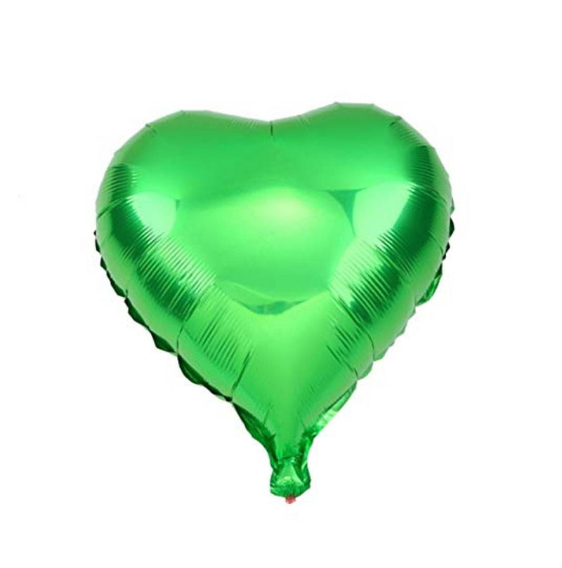 Premium Latex Heartbeat Heart Shape Foil Balloon (Green)