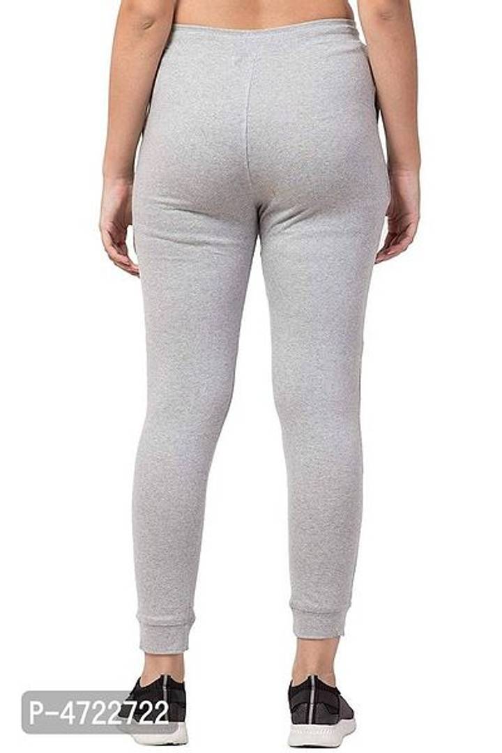 Stylish Grey Cotton Track Pant For Women