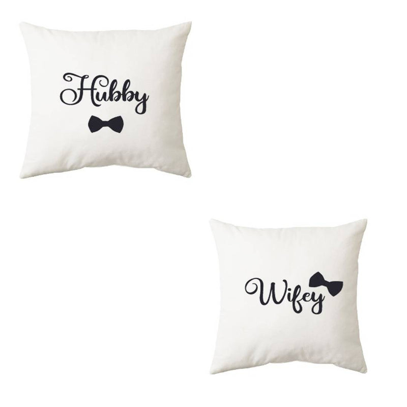 Premium Poly Crepe Satin Printed Cushion Cover With Filler ( Set Of 2 )