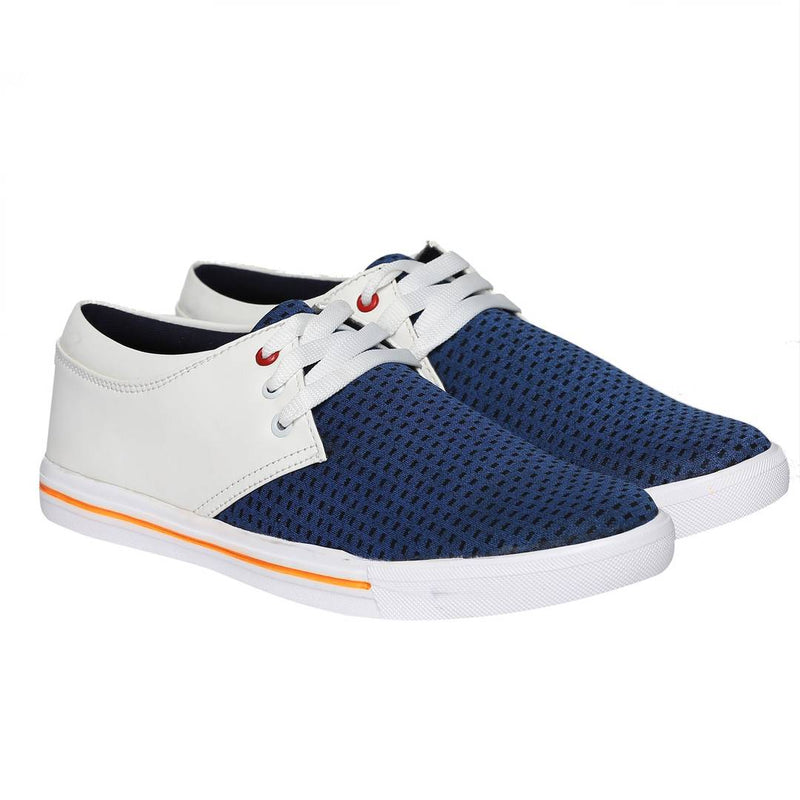 Men's Stylish Blue Synthetic Sneakers