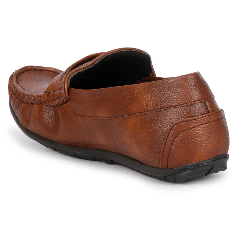 Men's Stylish Brown Synthetic Leather Loafers